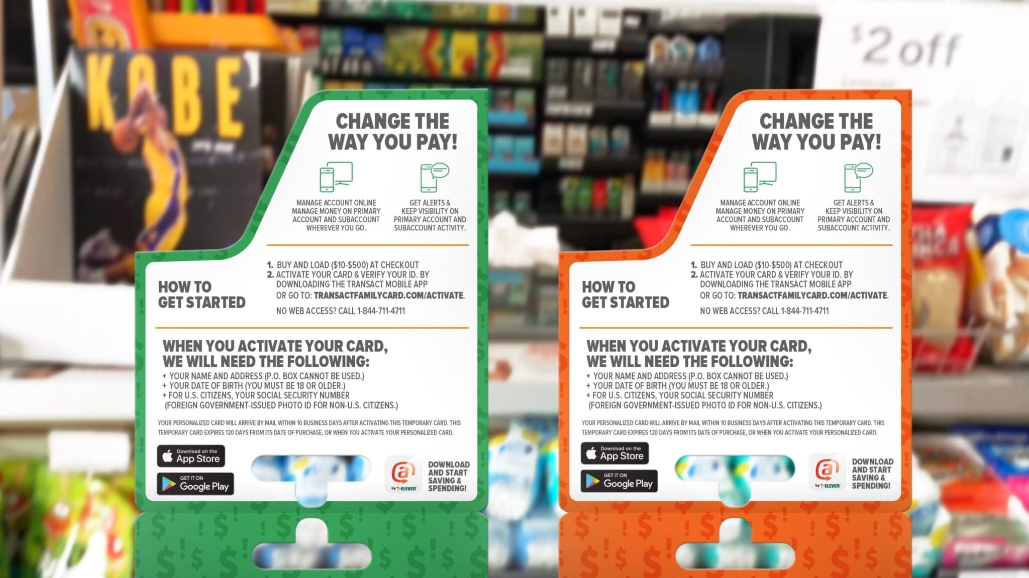 7-11 transact back design – SmashBrand - Package Design and Branding Agency 7-11 transact back package design