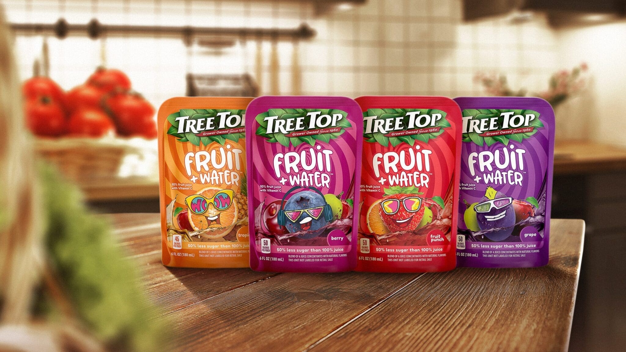 treetop fruit water branding