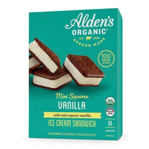 Aldens Organic Ice Cream Sandwich Packaging Design