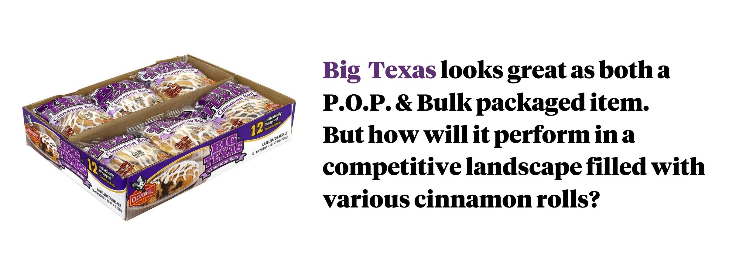 Big Texas Cinnamon Roll Packaging Design