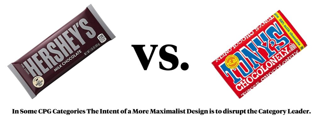 Chocolate Bar Minimalist vs maximalist design