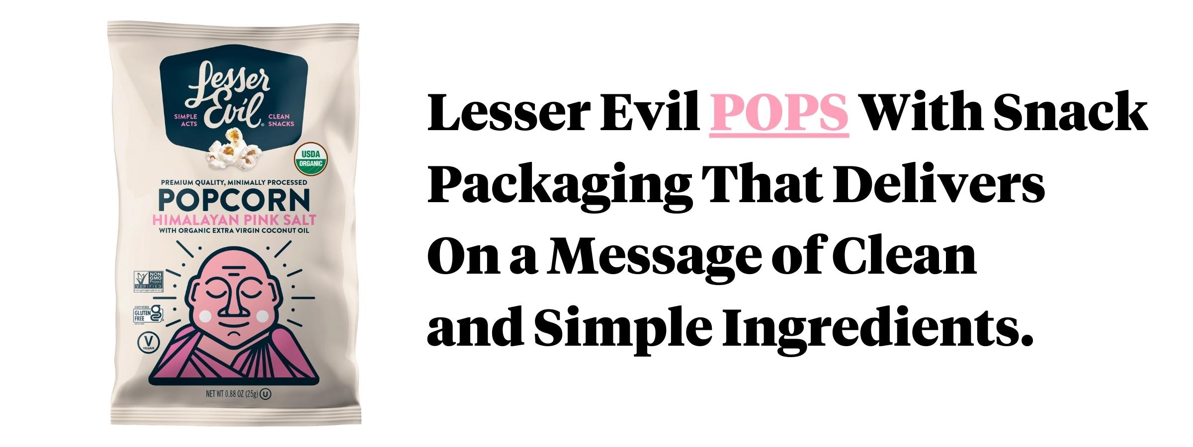 Lesser Evil Popcorn Packaging Design
