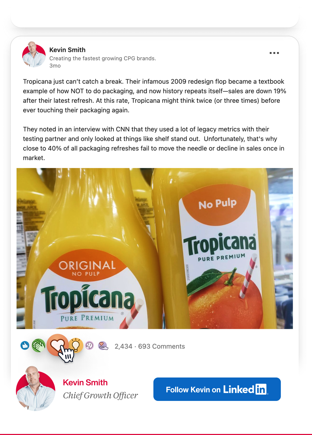 Kevin Smith Tropicana Packaging Redesign Fail
