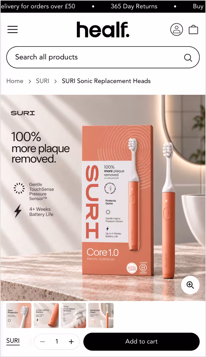 SURI packaging design for ecommerce
