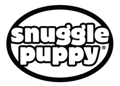 Snuggle Puppy Logo in white and black