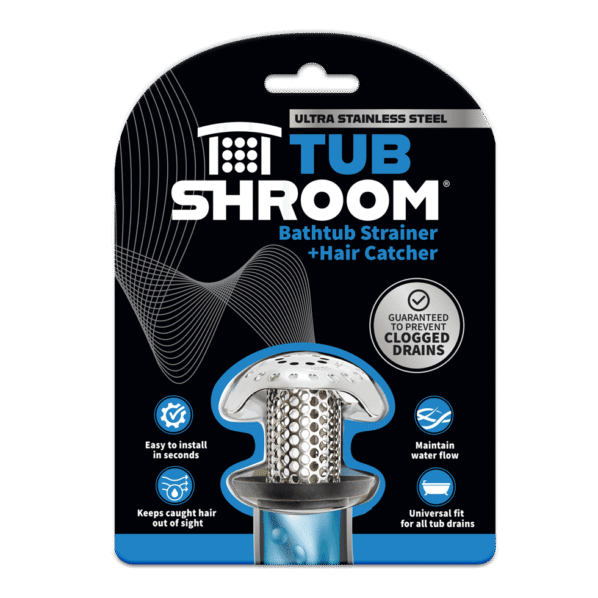TubShroom Packaging Design Case Study: New packaging design prioritizes claims hierarchy, visual clarity, and category distinction to drive trial.