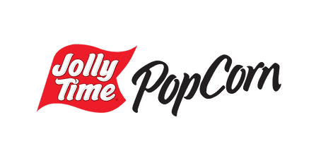 Jolly Time Pop Corn snack packaging developed with SmashBrand, the product packaging design company.